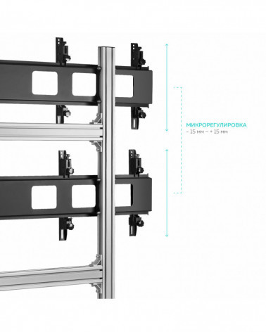FSPRO2L22-S Напольный мобильный стенд для видеостен 2х2 Для телевизоров диагональю 4 х 40"-55"