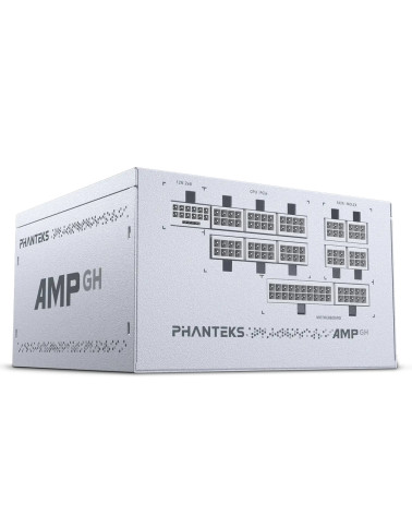 Блок питания PHANTEKS AMP GH 1000W (80 Plus Gold, ATX 3.1, PCIe 5.1, APFC, 120mm Fan, Fully Modular, White) / PH-P1000RT_WT01
