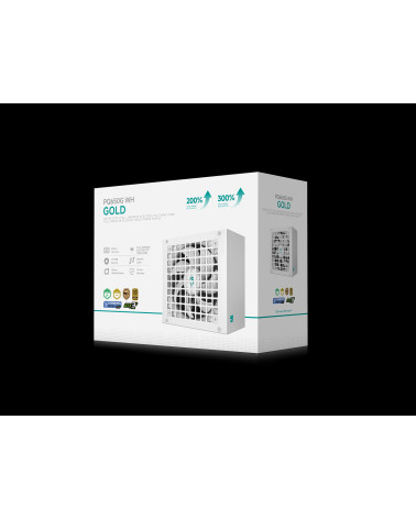 Блок питания Deepcool GAMERSTORM PQ650G WH (ATX 3.1, 650W, Full Cable Management, PWM 120mm fan, 80+ GOLD, Active PFC + Half Bri