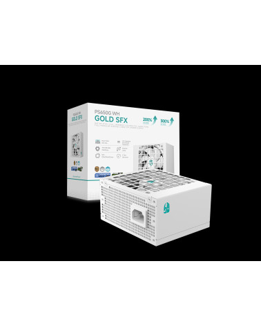 Блок питания Deepcool GAMERSTORM PS650G WH (SFX 4.1, ATX 3.1, 650W, Full Cable Management, 92mm fan, Cybenetics Platinum / PPLP 
