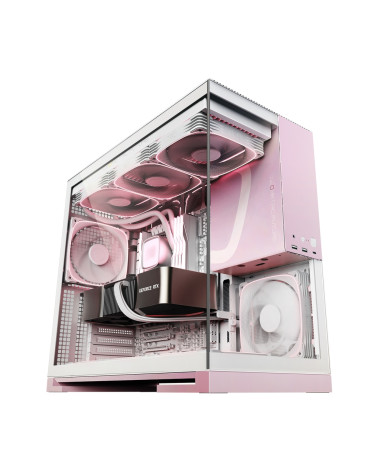 Корпус Geometric Future Model 5 White Pink with fans / mid tower, E-ATX / 5x140mm ARGB fans / 1AM5WKPK01100