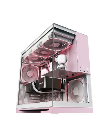 Корпус Geometric Future Model 5 White Pink with fans / mid tower, E-ATX / 5x140mm ARGB fans / 1AM5WKPK01100