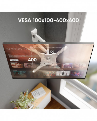 ONKRON M4/NP40 белый, наклонно-поворотный кронштейн для ТВ 32"-65"