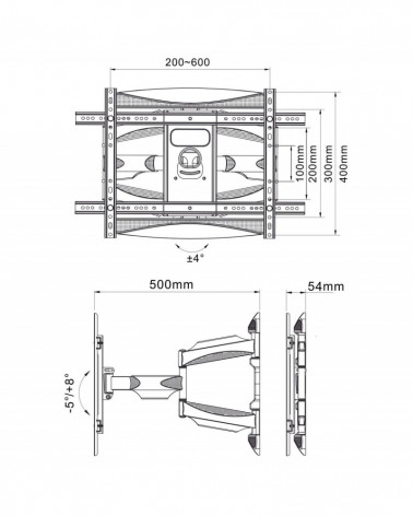 ONKRON M6L W белый кронштейн для телевизора 40"-75"