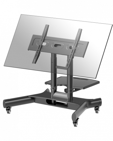 ONKRON TS1350 чёрная мобильная стойка для ТВ и сенсорных панелей 32"-70"