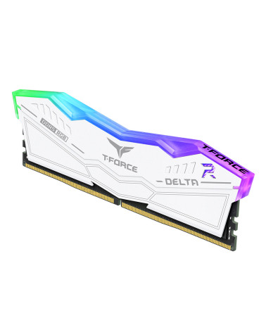 Модуль памяти DDR5 TEAMGROUP T-Force Delta RGB 32GB (2x16GB) 6000MHz CL38 (38-46-46-84) 1.35V / FF4D532G6000HC38JDC01 / White