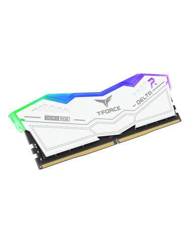 Модуль памяти DDR5 TEAMGROUP T-Force Delta RGB 32GB (2x16GB) 6000MHz CL38 (38-46-46-84) 1.35V / FF4D532G6000HC38JDC01 / White