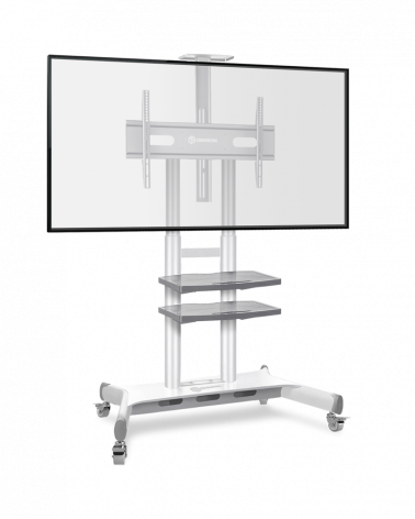 ONKRON TS1881 белая мобильная стойка для панелей 50"-86"