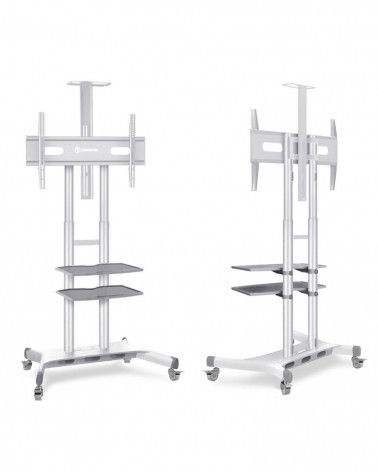 ONKRON TS1881 белая мобильная стойка для панелей 50"-86"