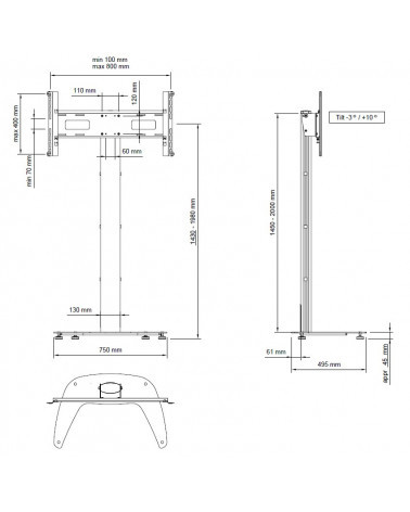 Flatscreen FH T (SMS Plasma ) SMS стойка напольная под плазму