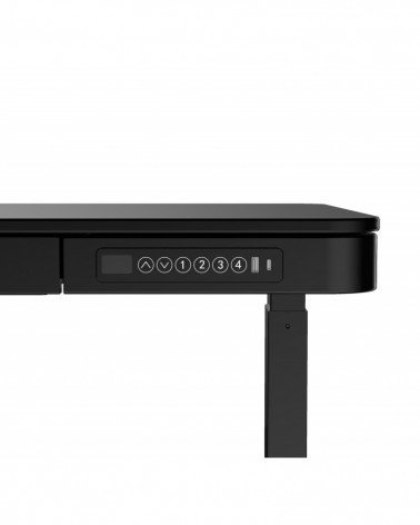 TableSage ET119W-С-FB /Цвет черный, столешница черный/ Стол с электрической регулировкой высоты , 1204-604мм