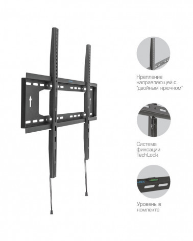 TUAREX OLIMP-121 BLACK настенный фиксированный кронштейн для ТВ 50"-100"