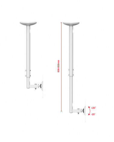 UniTeki LCD2101 белый кронштейн потолочный для телевизора и монитора
