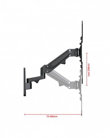 UniTeki FMG500 ЧЕРНЫЙ ГАЗ-ЛИФТ для тв 50-60", нагрузка 5-23кг.