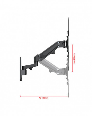 UniTeki FMG500 ЧЕРНЫЙ ГАЗ-ЛИФТ для тв 50-60", нагрузка 5-23кг.