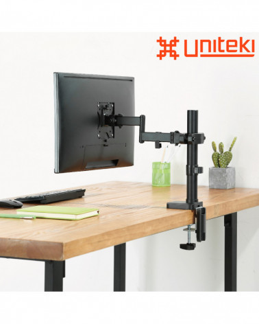 UNITEKI FMP1075 чёрный, крепление-кронштейн на трубу для монитора или ТВ диагональ 17-32 дюйма