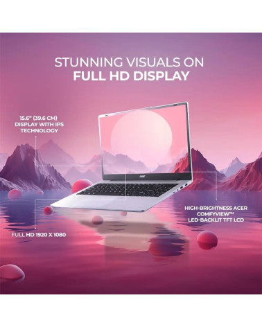 Ноутбук Acer Aspire 3 A325-42 AMD Ryzen 7 7730U/16Gb (1*16 D4)/SSD512Gb/UMA/15.6"/IPS/FHD/1920x1080/NoOS/Silver/1.78kg