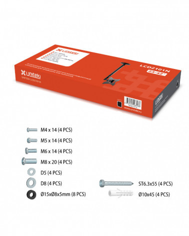 UniTeki LCD2101 черный потолочный кронштейн для диагонали 23"-43", 608-858мм
