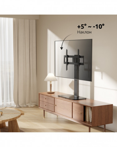 Uniteki ST6040RD подставка для Тв или монитора на стол, со стеклянным основанием, диагональ 43"-100", до 60кг.