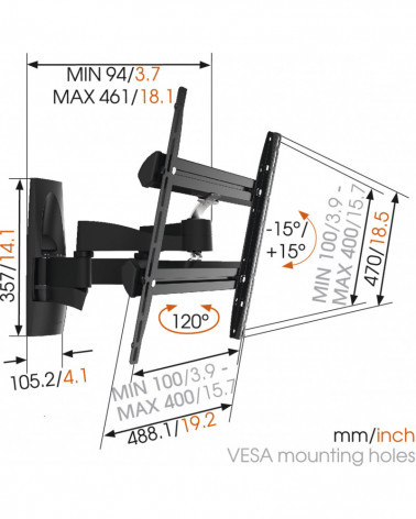 Vogel's WALL 3450 кронштейн на стену для ТВ 55"-80"