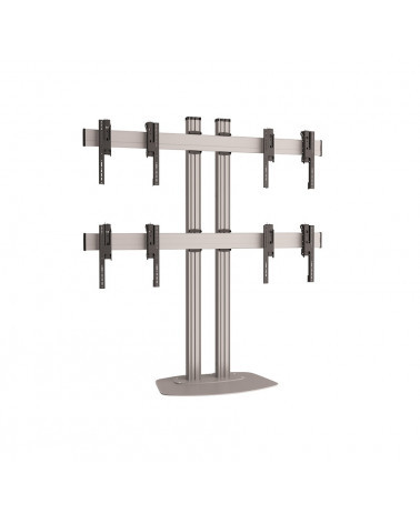 Vogels F2264 Silver напольный стационарный стенд для видеостены 2х2 из дисплеев с диагональю экрана 42-55