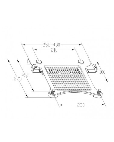 Loctek NCS105B / F80U3-FP-2 Лоток- адаптер для ноутбука 10,1"-17,3" дюймов