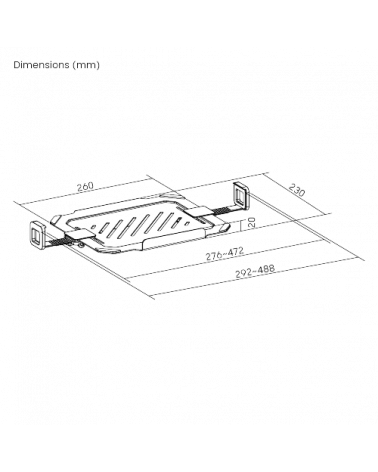 LUMI NBH-8 Universal Laptop Holder for Monitor Arms универсальный адаптер для ноутбука 14-17"