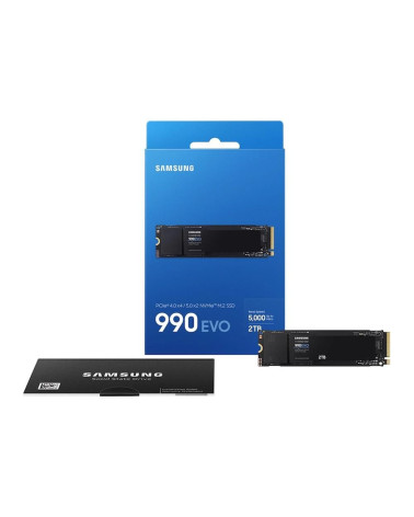 Твердотельный накопитель SSD Samsung M.2 2280 2TB 990 EVO NVMe 2.0, PCIe 4.0 x4, V-NAND
TLC, R/W 5000/4200MB/s, IOPs 700 000/800