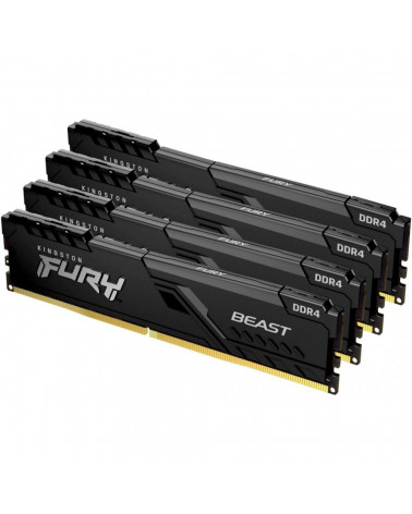 Модуль памяти Kingston 32GB Kingston DDR4 3600 DIMM FURY Beast Black Gaming Memory KF436C17BBK4/32 Non-ECC, CL17, 1.35V, KF436C1