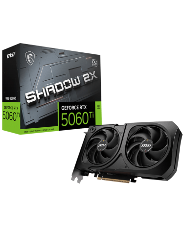 Видеокарта MSI RTX5060Ti SHADOW 2X OC PLUS 8GB GDDR7 128bit 3xDP HDMI 2FAN RTL