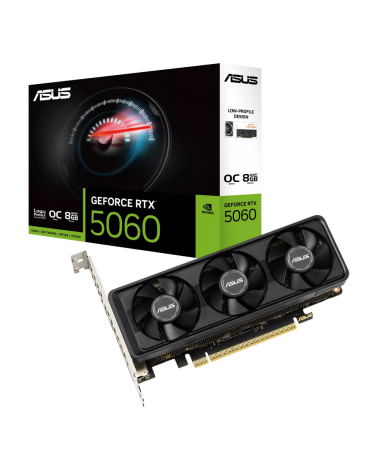 Видеокарта ASUS RTX5060 LP BRK OC 8GB GDDR7 128bit 1xDP 2xHDMI 3FAN LP RTL (RTX5060-O8G-LP-BRK)