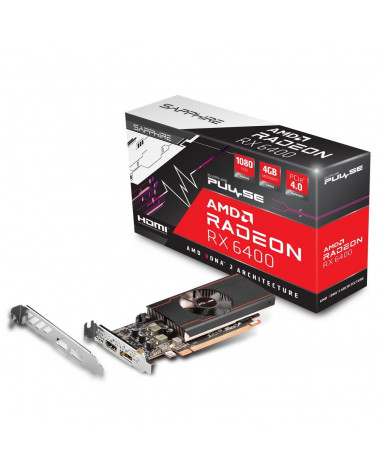 Видеокарта Sapphire RX6400 PULSE 4GB GDDR6 64bit HDMI DP Low Profile (11315-01-20G) (292802)