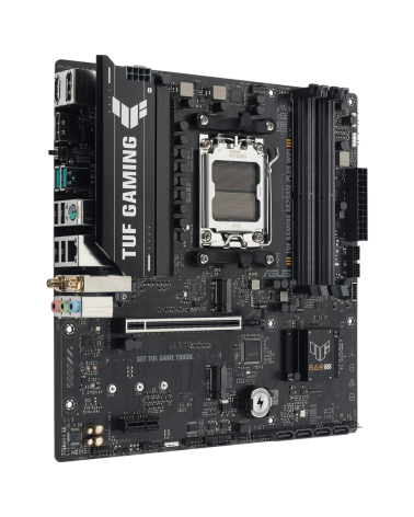 Материнская плата ASUS TUF GAMING A620AM-PLUS WIFI AM5 mATX 4xDDR4 PCIEx16 2xPCIEx1 2xM.2 2xDP HDMI 2.5GLAN WIFI 6