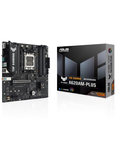 Материнская плата ASUS TUF GAMING A620AM-PLUS AM5 mATX 4xDDR5 PCIEx16 PCIEx1 2xM.2 2xDP HDMI 2.5GLAN