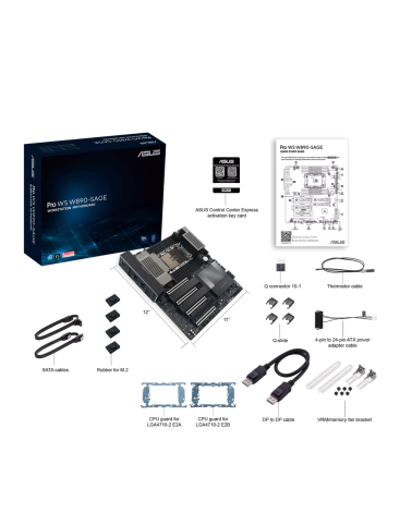 Материнская плата ASUS PRO WS W890-SAGE LGA4710 EEB 8xDDR5 7xPCIEx16
