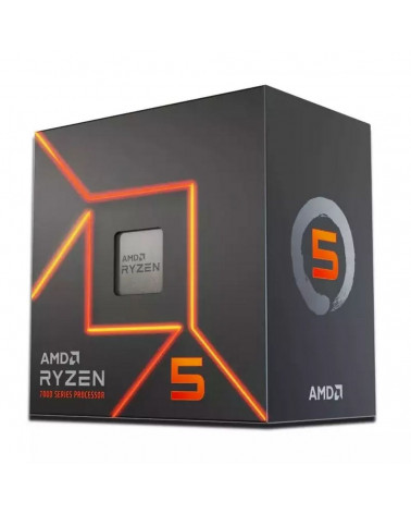 Центральный Процессор AMD RYZEN 5 7600 BOX (Raphael, 5nm, C6/T12, Base 3,8GHz, Turbo 5,1GHz, RDNA 2 Graphics, L3 32Mb, TDP 65W, 