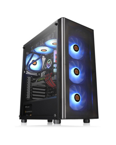 Корпус Thermaltake V200 TG RGB CA-1K8-00M1WN-01 Black/Win/SPCC/Tempered Glass*1/120mm RGB Fans*3 + 120mm Standard CA-1K8-00M1WN-
