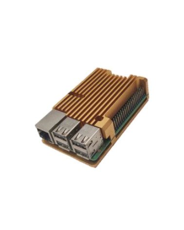 Корпус ACD RA506  Gold Metal Aluminum Case for Raspberry Pi 4B
