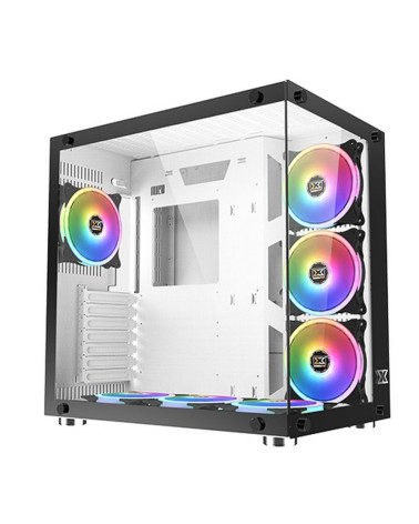 Корпус Xigmatek Aquarius Plus White EN46430 ATX, USB3.0x2+USB2.0x1, Front &Left TG, 7PCS AY120 Fan, EN46430 Frontx3+Bottomx3+Rea