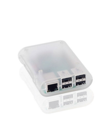 Корпус ACD RA076 Transparent ABS Plastic Injection Molding case with Stripe for Raspberry Pi 3 B (прозрачный, овальный на винтах