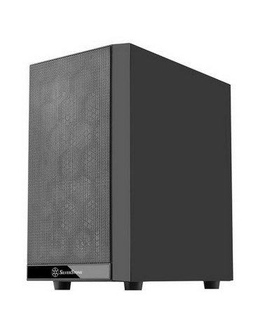 Корпус Silverstone SST-PS15B-PRO Precision Mini Tower Micro ATX Computer Case, tempered glass, 2x 120mm ARGB, 1x ARGB Controller