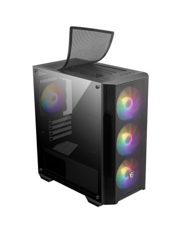 Корпус MSI MAG FORGE M100A Mini-Tower, MATX, 1xUSB 3.0, 2xUSB 2.0, 4x120mm Auto RGB Fan, Acrylic Window, Brown Box
