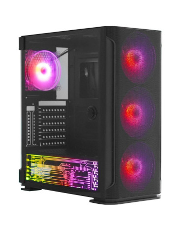 Корпус SOEYI «AX1-B10 SOEYI ATX case with black coating front panel with flat small mesh, without»