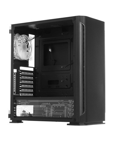 Корпус SOEYI «AX1-B10 SOEYI ATX case with black coating front panel with flat small mesh, without»