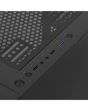 Корпус SOEYI «AX1-B10 SOEYI ATX case with black coating front panel with flat small mesh, without»