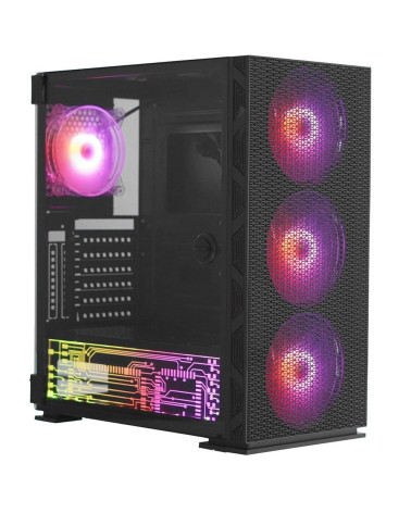 Корпус SOEYI «AX8-B20 SOEYI ATX case with black coating front panel with flat bigger mesh, without»