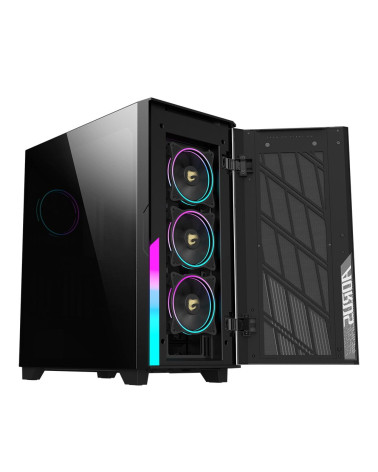 Корпус Gigabyte AORUS C500G ST MidTower, E-ATX, USB-C x1, USB 3.0 x2, Audio I/O, Black,TG