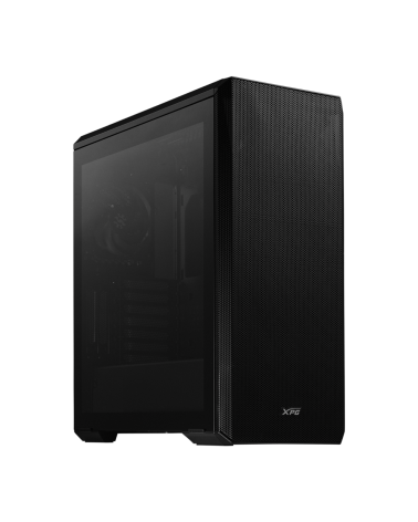 Корпус XPG DEFENDER BLACK [DEFENDER-BKCWW] (Midi-Tower, черный, TG, 120mm fan*3)