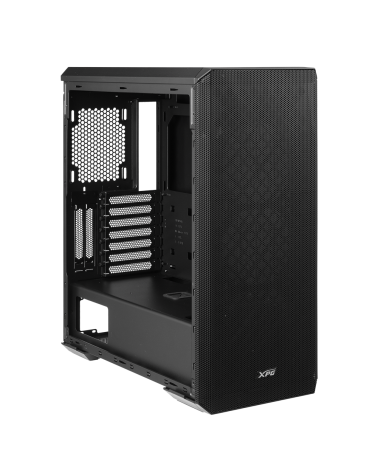 Корпус XPG DEFENDER BLACK [DEFENDER-BKCWW] (Midi-Tower, черный, TG, 120mm fan*3)