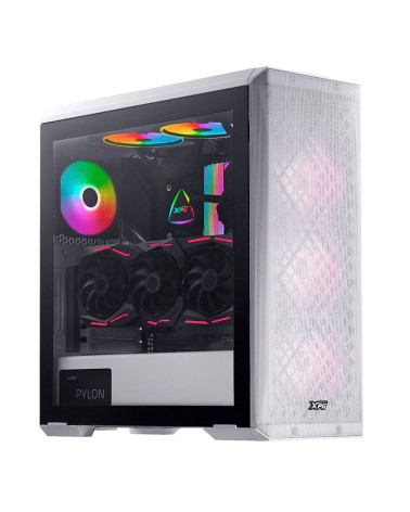 Корпус XPG DEFENDER WHITE [DEFENDER-WHCWW] (Midi-Tower, белый, TG, 120mm fan*3)